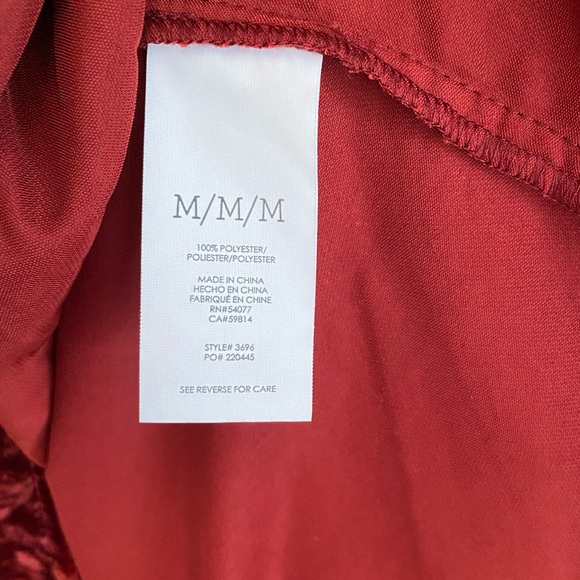 Cabi Women's Size Medium Crushed Velvet Grace Tribute Dress Dress - Picture 5 of 6